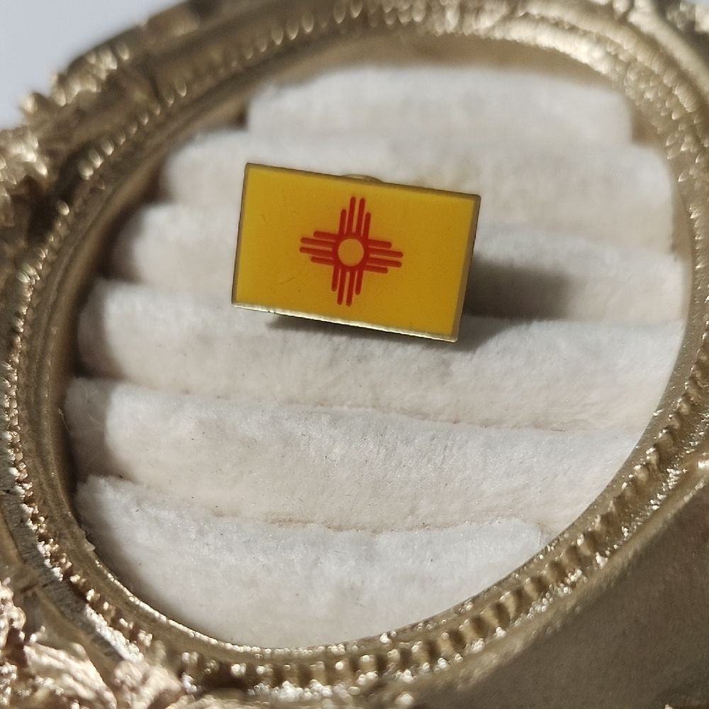 New Mexico State Flag Pin Vintage